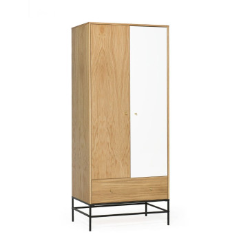 Flora wardrobe (oak/white)